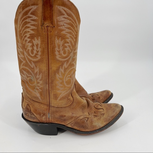 Durango Shoes - Durango brown leather cowboy boots size 6.5